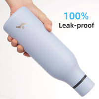 Konokyo Insulated Water Bottle with Strap,18 oz Double Wall Stainless Steel Vacuum Bottles Metal Water Flask,Candy Blue