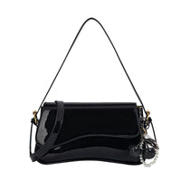 AOIR Black Purses for Women Trendy, Y2K Faux Leather Clutch Purse with Cherry Pendant,Crossbody Shoulder Bag and Handbags