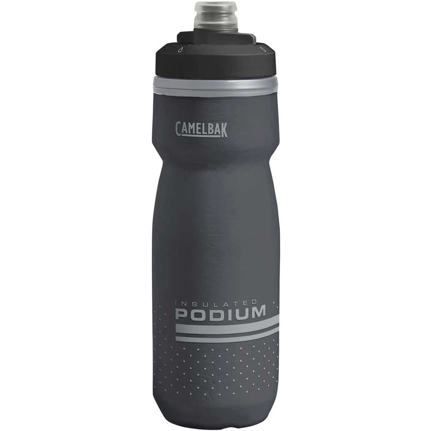CamelBak Podium Chill Insulated Bike Squeeze Water Bottle, Cold Retention for Cycling, 21oz, Black