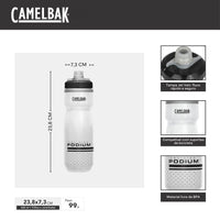CamelBak Podium Chill Insulated Bike Squeeze Water Bottle, Cold Retention for Cycling, 21oz, Black