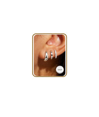 DORANA Sterling Silver Earrings for Women Non Tarnish Small Huggie Earrings 925 Hypoallergenic Cartilage Stackable Sleeper Hoops Silver Stacks Sets for Multiple Piercing,3 Pairs