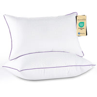 JOLLYVOGUE Firm Pillows Queen Size Set of 2, Supportive Bed Pillows with Oeko-Tex Certified Down Alternative Fill, Luxury Hotel Quality for Back, Stomach and Side Sleepers