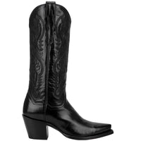 Dan Post Womens Maria Embroidered Snip Toe Casual Boots Knee High Mid Heel 2-3" - Black - Size 6 M_W