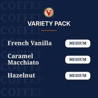 Victor Allen's Coffee Variety Pack (French Vanilla Flavored, Caramel Macchiato, Hazelnut), 32 Count, Single Serve Coffee Pods for Keurig K-Cup Brewers