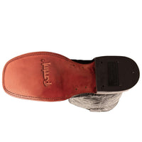 Ferrini Mens Stampede Crocodile Square Toe Pull On Casual Boots Mid Calf - Black - Size 10 D
