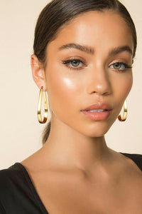 DORANA Large 14K Gold Plated Hoop Earrings for Women Oval Hoop Earrings Sterling Hoop Earring Lightweight Big Hoops Earrings