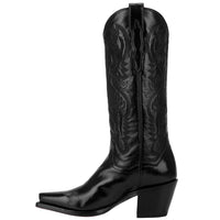Dan Post Womens Maria Embroidered Snip Toe Casual Boots Knee High Mid Heel 2-3" - Black - Size 6 M_W