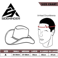 Sidewinder Australian Cowboy Leather hat Steampunk Unisex Adult for Men and Women Shapeable Outback Western Style Wide Brim Brown