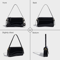 AOIR Black Purses for Women Trendy, Y2K Faux Leather Clutch Purse with Cherry Pendant,Crossbody Shoulder Bag and Handbags