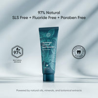 Gutology Natural Probiotic Hydroxyapatite Toothpaste 5.5 Fl Oz Fluroide Free Toothpaste Remineralising Suitable for Adults & Children Helps Sensitive Teeth and Whitening Wild Mint Flavour
