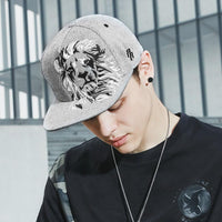 RIOREX Flat Baseball caps 3D Embroidery Hip hop Cap Adjustable Strapback Mens caps Cool 1707B005 (Black)