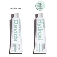 Davids Hydroxi Fluoride Free Nano Hydroxyapatite Toothpaste for Remineralizing, Sensitive Support, Whitening, Antiplaque, SLS Free, Natural Peppermint, 4oz, Made in USA