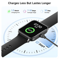 Smart Watch for Men,1.85 inch AMOLED Touchscreen for Android & iPhone Alexa Built-in Bluetooth Calls,Fitness Watch 110+ Sport Modes Heart Rate/Sp02/Sleep/Calories Monitor IP68 Waterproof(Black, 1.85)