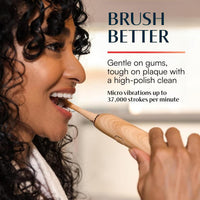 Better & Better Bamboo Sonic Electric Toothbrush | 37,000 VPM | Plant-Based Bristles, No Microplastics | 4 Modes, 2-Min Timer | Rechargeable | Soft, Eco-Friendly | Safe for Braces & Sensitive Gums
