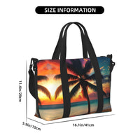 Tropical Beach Palm Tree Sunset print Travel Duffle Bag,Weekender Bags,Gym Duffel Bag,Luggage Duffle Overnight for Women Men