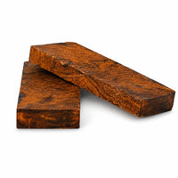 IECAP LLC Bookmatched Desert Ironwood Knife Handle Scales (Burl Ball Pattern) – Grade A, 1 Pair – Exotic Wood Knife Handle Material – Natural Iron wood Scales for Knife Making – 5 1/8 x 1 3/4 x 1/2 in