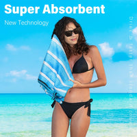 Microfiber Lightweight Beach Towel Sand Free Quick Dry Absorbent Thin Compact Towels for Swimming Pool Camping Beach Accessories Large Easy Pack Travel Things for Vacation Essentials Gift Adult