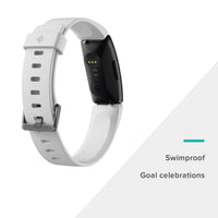 Fitbit Inspire HR Heart Rate and Fitness Tracker With S and L Bands, White, One Size, 1 Count