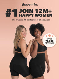 SHAPERMINT Shapewear for Women - High-Waisted Shapewear Tummy Control Shorts, Thigh Slimmer, Underwear for Women Black