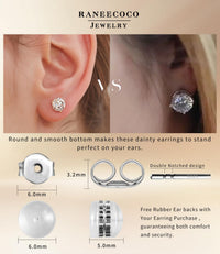 "STUNNING FLAME" 18K Gold Plated Silver Brilliant Cut Simulated Diamond Cubic Zirconia Stud Earrings(yellow-gold-plated-silver, 0.9)