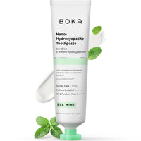 Boka Fluoride Free Toothpaste, Nano Hydroxyapatite Toothpaste, Appropriate for Sensitive Teeth - for Adult Oral Care - Ela Mint Flavor, 4 Fl Oz 1Pk