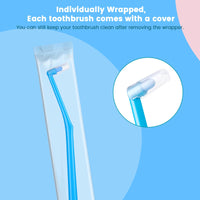 Fregum End Tuft Toothbrush for Orthodontic, Soft Bristles Angled Toothbrush for Braces, Implants, Retainers, Back Teeth, and Wisdom Teeth, 6 Pcs