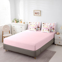 Castle Fairy Dessert 7 Pcs Comforter Set King Size Bed in a Bag,Girls Cupcake Ice Cream Bed Set Room Decor,Sweet Donut Food Bedding Sets with Comforter,Flat,Fitted Sheet,Pillowcases,Pillow Covers