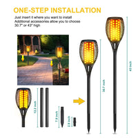 Aityvert Solar Torch Lights, 43" Flickering Flames 96LED Larger & Higher Torch Lights Outdoor Waterproof Landscape Decoration Lighting Dusk to Dawn Auto On/Off for Yard Garden Pathway 4-Pack
