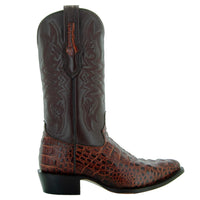 Soto Boots Men's Gator Tail Print Cowboy Boots H7006 (Cognac, 11)