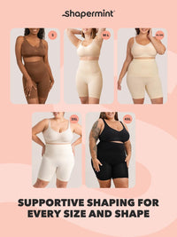 SHAPERMINT Shapewear for Women - High-Waisted Shapewear Tummy Control Shorts, Thigh Slimmer, Underwear for Women Black