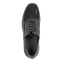 Linodes Men's Latin Dance Shoes 1 Inch Leather Sole Ballroom Salsa Tango Waltz Character Shoe-Black Patent-8.5M