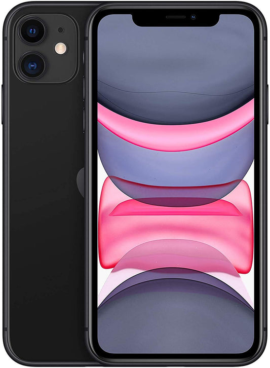 Apple iPhone 11, US Version, 64GB, Black - GSM Carriers (Renewed)