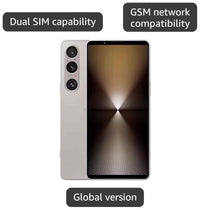 Sony Xperia 1 VI XQ-EC72 5G Dual 512GB 12GB RAM Factory Unlocked (GSM Only | No CDMA – not Compatible with Verizon/Sprint) Global Version Smartphone – Platinum Silver