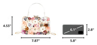 Lanpet Women Clutches Flower Evening Handbag Chain Strap Shoulder Bag