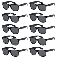 UV Protection Sunglasses Men & Women – Lightweight & Durable Unisex 80’s Retro Shades with Flexible Hinges, Bulk 10-Pack