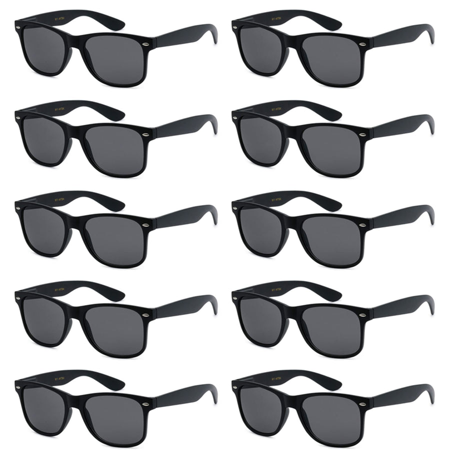 UV Protection Sunglasses Men & Women – Lightweight & Durable Unisex 80’s Retro Shades with Flexible Hinges, Bulk 10-Pack