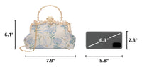 YeBon Retro Shoulder Chain Messenger Clutch Chinese Style Embroidered Jacquard Women's Evening Bags
