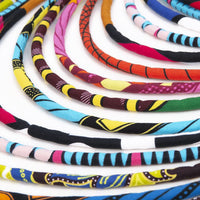 BAZINRICHE Women's Necklaces Ankara Kente Necklace Long Multi Strand African Wax Collar