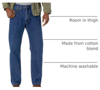 Levi's Men's 505 Regular Fit Jeans (Also Available in Big & Tall), Dark Stonewash, 36W x 32L