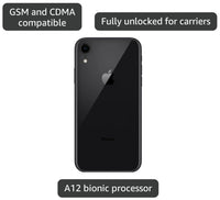 Apple iPhone XR, 64GB, Black - Unlocked (Renewed)