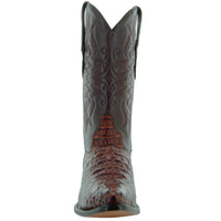Soto Boots Men's Gator Tail Print Cowboy Boots H7006 (Cognac, 11)
