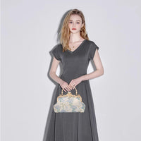 YeBon Retro Shoulder Chain Messenger Clutch Chinese Style Embroidered Jacquard Women's Evening Bags