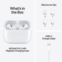 Apple AirPods Pro (2nd Generation) Wireless Ear Buds with USB-C Charging, Up to 2X More Active Noise Cancelling Bluetooth Headphones, Transparency Mode, Adaptive, Personalized Spatial Audio, White