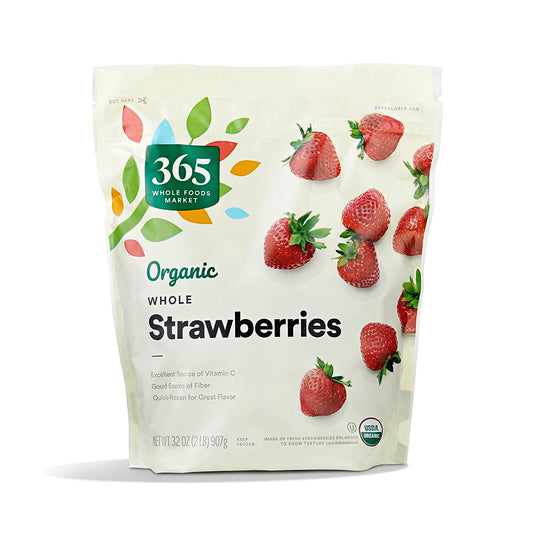 365 by Whole Foods Market, Organic Whole Strawberries, 32 oz, (Frozen)