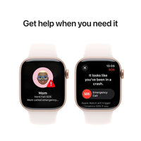 Apple Watch Series 10 [GPS, 42mm] - Rose Gold Aluminum Case with Light Blush Sport Band, S/M (Renewed)