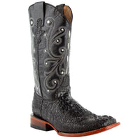 Ferrini Mens Stampede Crocodile Square Toe Pull On Casual Boots Mid Calf - Black - Size 10 D