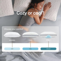 Coop Home Goods Original Adjustable Pillow, Queen Size Bed Pillows for Sleeping, Cross Cut Memory Foam Pillows - Medium Firm Back, Stomach and Side Sleeper Pillow, CertiPUR-US/GREENGUARD Gold