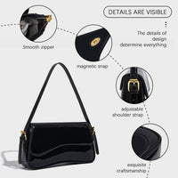 AOIR Black Purses for Women Trendy, Y2K Faux Leather Clutch Purse with Cherry Pendant,Crossbody Shoulder Bag and Handbags
