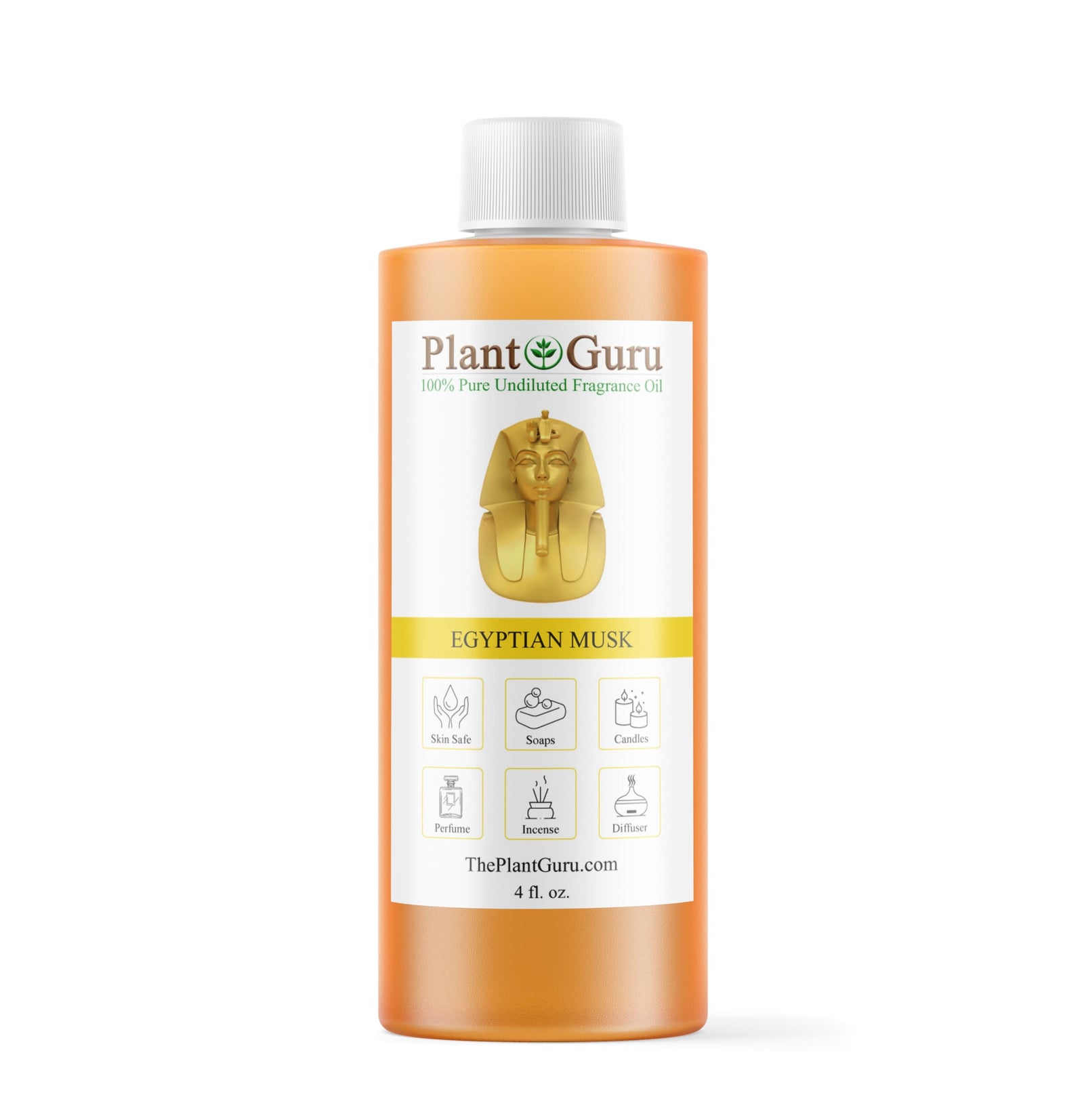 Egyptian Musk Fragrance Oil 4 fl. oz. Scented Oil for DIY Soap Making, Candles, Bath Bombs, Body Butters. Used in Aromatherapy Diffusers, Burners and Warmers. Great Addition to Lotions and Creams.