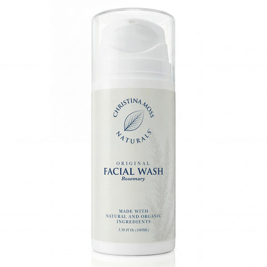 Christina Moss Naturals Face Wash for Women & Men – Gentle Facial Cleanser for All Skin Types, Organic Face Wash & Gel Cleanser for Daily Use, Non-toxic, Fragrance-, Paraben-, Sulfate-Free, 3.38 oz.